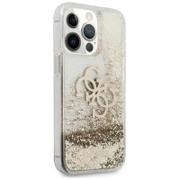 Guess 4G Big Liquid Glitter case for iPhone 13 Pro Max 6.7" - gold