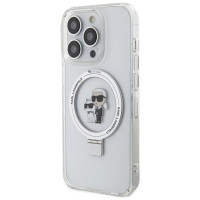 Karl Lagerfeld KLHMP15LHMRSKCH iPhone 15 Pro 6.1" white/white hardcase Ring Stand Karl&Choupette MagSafe