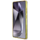 Guess 4G Background Gold Electroplated Peony Pattern MagSafe Case for Samsung Galaxy S25 Ultra Brown
