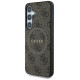 Guess Leather 4G Colored Ring Classic Logo MagSafe Samsung Galaxy S25 Plus case brown