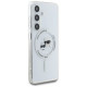 Karl Lagerfeld Case Karl Lagerfeld Button Karl & Choupette Heads Printed Logo MagSafe Samsung Galaxy S25 white