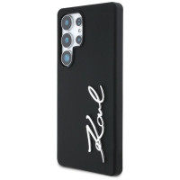 Karl Lagerfeld Case Karl Lagerfeld Silicone Metal Signature Logo Samsung Galaxy S25 Ultra black