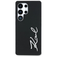 Karl Lagerfeld Case Karl Lagerfeld Silicone Metal Signature Logo Samsung Galaxy S25 Ultra black