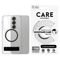 Panzerglass CARE by PanzerGlass Feature Black Kickstand & QI Case for Samsung Galaxy S25+ - Transparent