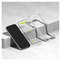 Ringke Easy Slide 2-pack Black Frame Tempered Glass for iPhone 16 Pro