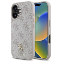 Guess HC PU 4G Small 4G and Classic iPhone 16 MagSafe Case - Pink