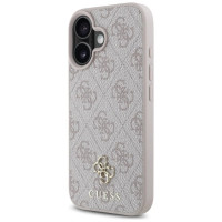 Guess HC PU 4G Small 4G and Classic iPhone 16 MagSafe Case - Pink