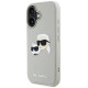 Karl Lagerfeld HC 3D Rubber Double Heads iPhone 16 Case - Beige