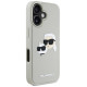 Karl Lagerfeld HC 3D Rubber Double Heads iPhone 16 Case - Beige