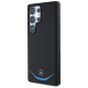 Mercedes Leather Contrasted Blue Horizontal Curve MagSafe Case for Samsung Galaxy S25 Ultra - Black