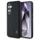 Mercedes Leather Curved Stitches Case for Samsung Galaxy S25 - Black