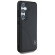 Mercedes Leather Curved Stitches Case for Samsung Galaxy S25 - Black