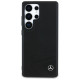 Mercedes Leather Horizontal Debossed Curves MagSafe Case for Samsung Galaxy S25 Ultra - Black