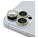 Guess BP Rhinestone 2in1 Screen Protector and Camera Lens Set for iPhone 16 Pro Max - Gold