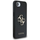 Guess PU Grained 4G Metal Logo case for iPhone 16e - black