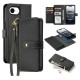 Dux Ducis Lawa iPhone 16e Leather Case with Detachable Magnetic Wallet - Black