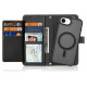 Dux Ducis Lawa iPhone 16e Leather Case with Detachable Magnetic Wallet - Black