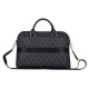 Guess 4G Zipper Pocket Triangle Logo 15" Laptop Bag - Black