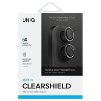 Uniq Optix Clear Camera Lens Protector iPhone 16 / 16 Plus with Applicator - Clear Black