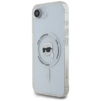 Karl Lagerfeld IML Metal Karl Head MagSafe Case for iPhone 16e White