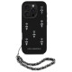 Karl Lagerfeld Saffiano Crystals w/Chain iPhone 16 Pro Case - Black