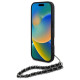 Karl Lagerfeld Saffiano Crystals w/Chain iPhone 16 Pro Case - Black