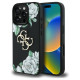 Guess Grained Roses Big 4G logo case for iPhone 16 Pro Max - black