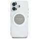 Guess IML Metal Colored Circle Classic Logo MagSafe case for iPhone 16 - gray