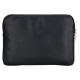 Guess Sleeve Grained Zipper Pocket Triangle Logo 14" Laptop Bag - Black