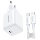 Ugreen X513 30W GaN Wall Charger 1x USB-C + 1m USB-C Cable - White