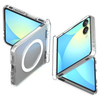 Spigen Ultra Hybrid Pro Mag MagSafe Case for Samsung Galaxy Z Flip 7 - Clear and White
