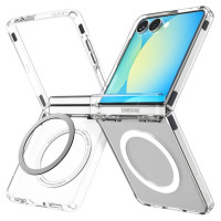 Spigen Ultra Hybrid Pro Mag MagSafe Case for Samsung Galaxy Z Flip 7 - Clear and White