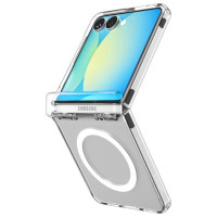 Spigen Ultra Hybrid Pro Mag MagSafe Case for Samsung Galaxy Z Flip 7 - Clear and White