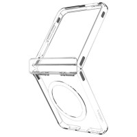 Spigen Ultra Hybrid Pro Mag MagSafe Case for Samsung Galaxy Z Flip 7 - Clear and White