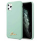 Guess GUHCN58LSLMGG iPhone 11 Pro zielony/green hard case Silicone Vintage Gold Logo