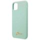 Guess GUHCN58LSLMGG iPhone 11 Pro zielony/green hard case Silicone Vintage Gold Logo