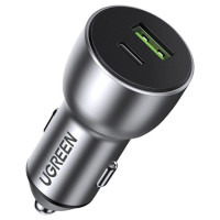 Ugreen Car Charger USB / USB Type C Quick Charge 3.0 Power Delivery 36W 3A Gray (CD213 60980)