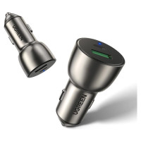 Ugreen Car Charger USB / USB Type C Quick Charge 3.0 Power Delivery 36W 3A Gray (CD213 60980)