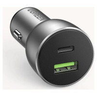 Ugreen Car Charger USB / USB Type C Quick Charge 3.0 Power Delivery 36W 3A Gray (CD213 60980)