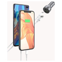 Ugreen Car Charger USB / USB Type C Quick Charge 3.0 Power Delivery 36W 3A Gray (CD213 60980)