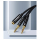 Ugreen AUX splitter cable 3.5 mm mini jack (female) - 2x 3.5 mm mini jack (male - microphone and headphones) black (AV140 20899)