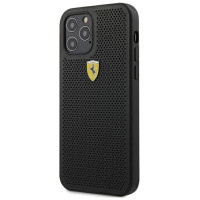 Ferrari FESPEHCP12LBK iPhone 12 Pro Max 6.7" black/black hardcase On Track Perforated