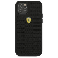 Ferrari FESPEHCP12LBK iPhone 12 Pro Max 6.7" black/black hardcase On Track Perforated
