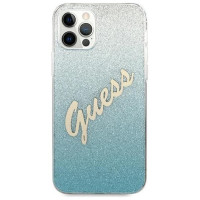 Guess GUHCP12MPCUGLSBL iPhone 12/12 Pro 6.1" blue/blue hardcase Glitter Gradient Script