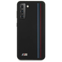 BMW Etui BMW BMHCS21MSIVTBK S21+ G996 czarny/black Silicone Stripes M Collection