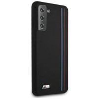 BMW Etui BMW BMHCS21MSIVTBK S21+ G996 czarny/black Silicone Stripes M Collection