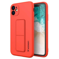 Wozinsky Kickstand Case Silicone Stand Cover for Samsung Galaxy A32 5G Red