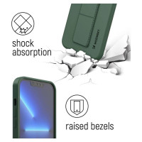 Wozinsky Kickstand Case Silicone Stand Cover for Samsung Galaxy A42 5G Black