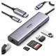 Ugreen HUB 7in1 Ugreen CM512 USB-C / 2x USB-A 3.2 / HDMI 4K / SD TF reader / USB-C PD 100W / RJ45 - gray