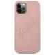 Guess GUHCP12LRSAVSRG iPhone 12 Pro Max 6.7" pink/pink hardcase Saffiano Vintage Script